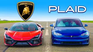 Lamborghini Revuelto vs Tesla Model S Plaid: CORRIDA DE ARRANCADA