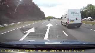 preview picture of video 'Late Decisions to Leave Motorway - M40 21st May 2014'