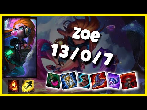 KOREAN Challenger Zoe MID (13/0/7) vs LUCIAN Gameplay Replay - Patch 10.18