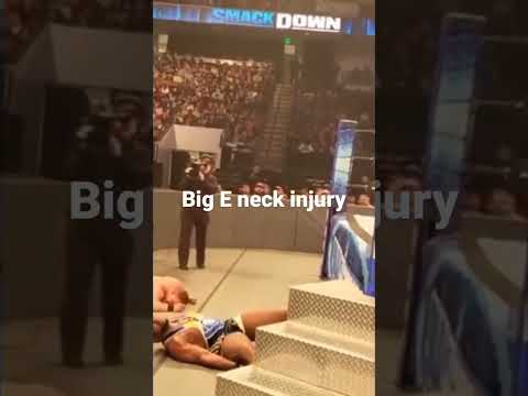 How Big E got hurt....Big E neck injury on Smackdown after throw by Ridge Holland
