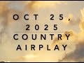 Billboard Top 60 Country Airplay Oct 25 2025