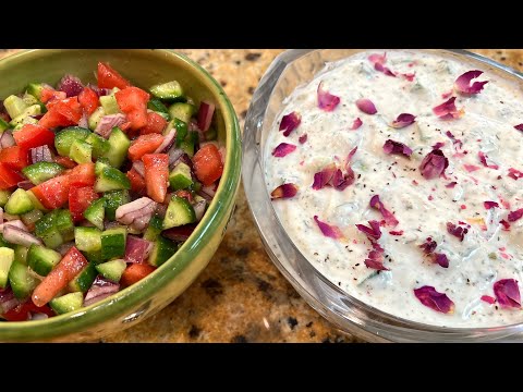 Mast-o-Khiar and Salad Shirazi (Two Favorite Persian Appetizers) - Cooking with Yousef