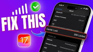 How To Fix SIM Carrier Lock Issue After iOS 17 Update | Unlock SIM Carrier Locked on iPhone