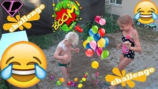 ЧЕЛЛЕНДЖ Еда в шарике на голову СЛАДОСТИ МУКА СОЛЬ ВОДА на голове water balloons on head CHALLENGE