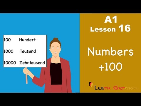 Learn German | Numbers (Part 3) | Zahlen | German for beginners | A1 - Lesson 16