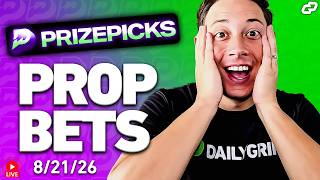 TOP PRIZEPICKS NFL, CFB, MLB, & WNBA PLAYER PROPS for TODAY 8/21 | Sports Betting (LIVE)