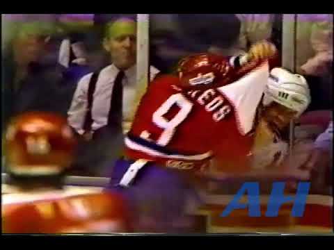 NHL Dec. 17, 1990 New York Rangers v Washington Capitals (R) Mark Janssens v Nick Kypreos