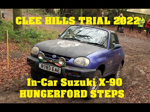 Clee Hills Trial 2022 In-Car Suzuki X-90 on HUNGERFORD STEPS section