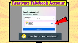 How to Reactivate facebook account 2023 on PC laptop computer web browser fb id after deactivating