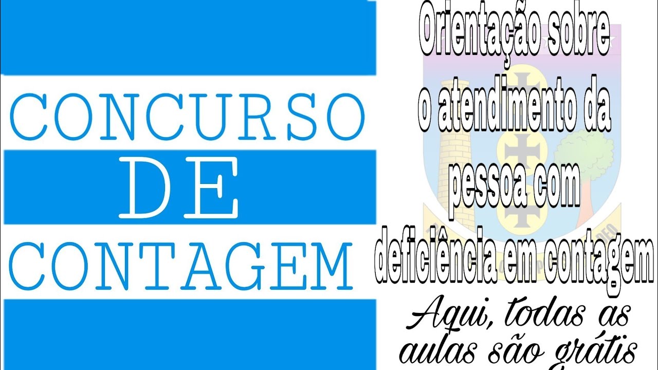 CONCURSO DE CONTAGEM 2020: AEE -Orientação sobre o atendimento da pessoa com deficiência em contagem