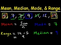 Mean, Median, Mode, and Range - How To Find It!