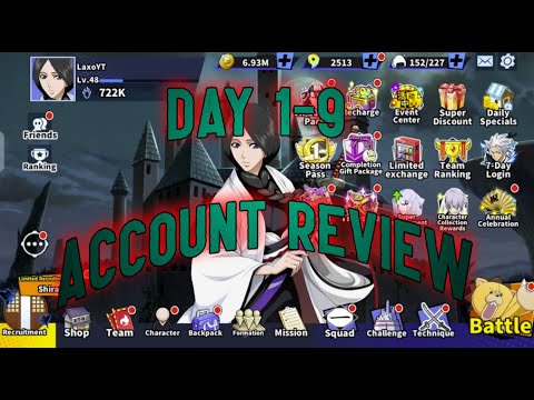 Day 1-9 Account Update! BLEACH Immortal Eternal Souls