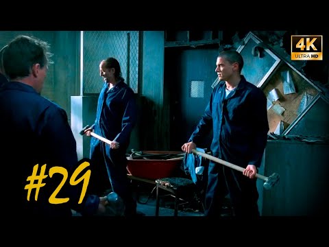 Scofield and his team start to dig a hole to escape the prison! Prison Break s01 pt.29, 2160p (4K)