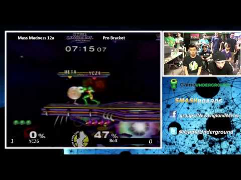 Mass Madness 12a - Ycz6 vs Bolt SSBM Pro Bracket Losers R6