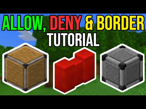 VIPmanYT - How To Get & Use Allow, Deny & Border Blocks in Minecraft Bedrock Edition