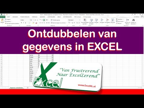 Excel – Dubbele gegevens verwijderen - ExcelXL.nl trainingen en workshops