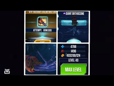 Getting Giant Orthocone to Level 40!!! | Jurassic World: The Game (JW:TG)