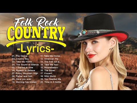 Relaxing 70s 80s 90s Folk Rock Country Music Play List With Lyrics, Folk Rock And Country Music