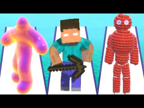 BLOB RUNNER 3D vs CRAFT RUNNER vs ROPE-MAN RUN