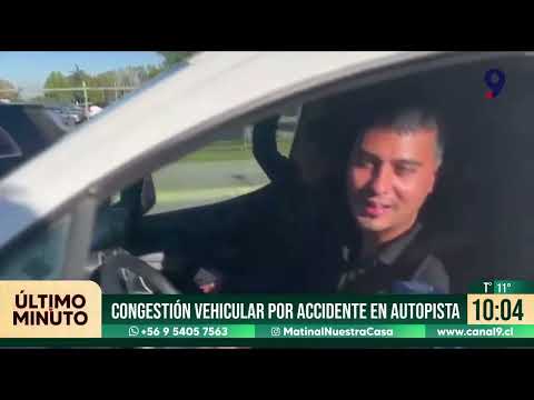 Taco kilométrico por accidente en autopista Concepción - Talcahuano