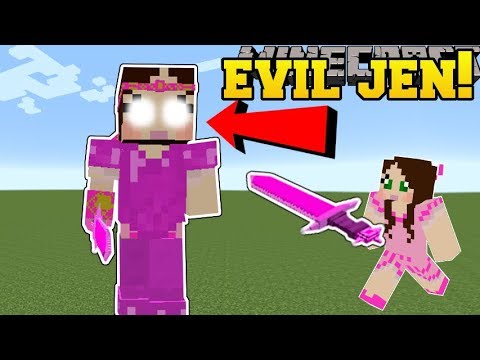 Minecraft: EVIL JEN!! (JEN DIMENSION, HEART CASTLE, & GIANT JEN!) Mod Showcase