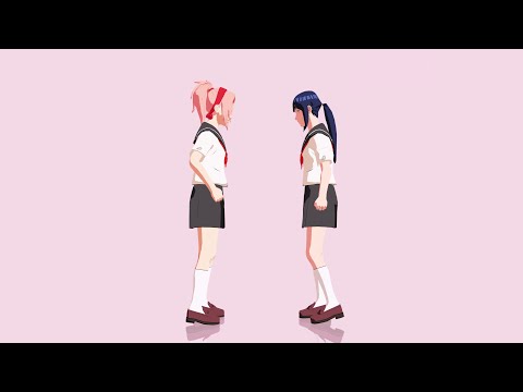 【NARUTO MMD】Tik tok - Faded shuffle dance - HINATA*SAKURA