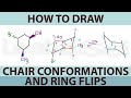 How To Draw Cyclohexane Chair Conformations And Ring Flips