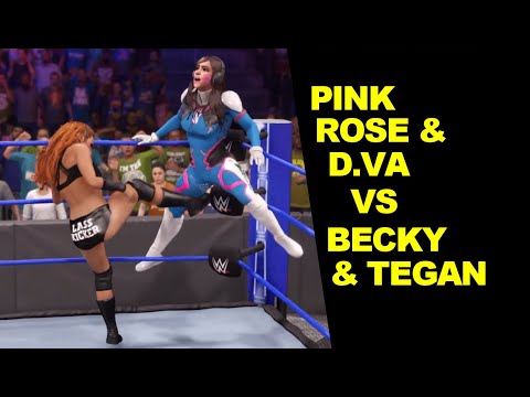 WWE 2K22 Pink Rose & D.VA vs Becky Lynch & Tegan Nox - Tag Elimination