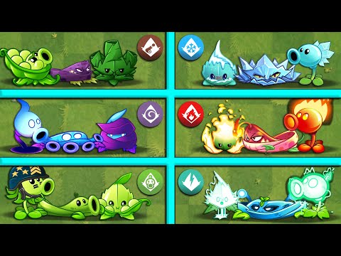 6 Best Team Peashooter + Vine + Mint - Who Will Win? - PvZ 2 Team Plants Battlez
