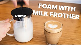 How to Make Milk Foam with a French Press or Milk Frother for Latte Art