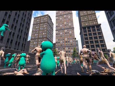 360K MODERN SOLDIERS Defending MODERN CITY vs 8 Million EVIL units - UEBS 2