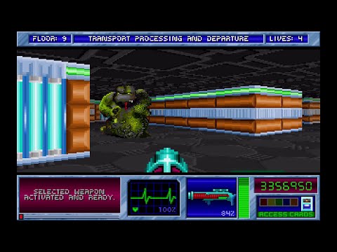 Blake Stone: Aliens of Gold - Episode 2: Floating Fortress - Floor 9 (1993) [MS-DOS]