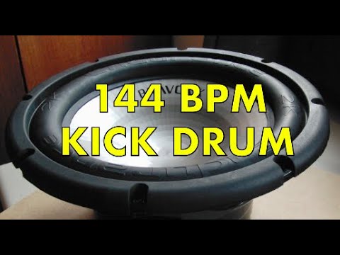 144 BPM Kick Drum Metronome, 144BPM Bass Drum Thump, 4 on the Floor Kick, 144 Beats Per Minute Bombo