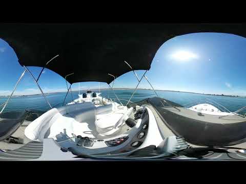 2001 Azimut 42 Fly Bridge on Mission Bay San Diego 360 Video 2/2