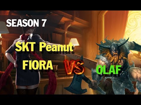 lol league highlights l SKT Peanut picks FIORA TOP vs OLAF