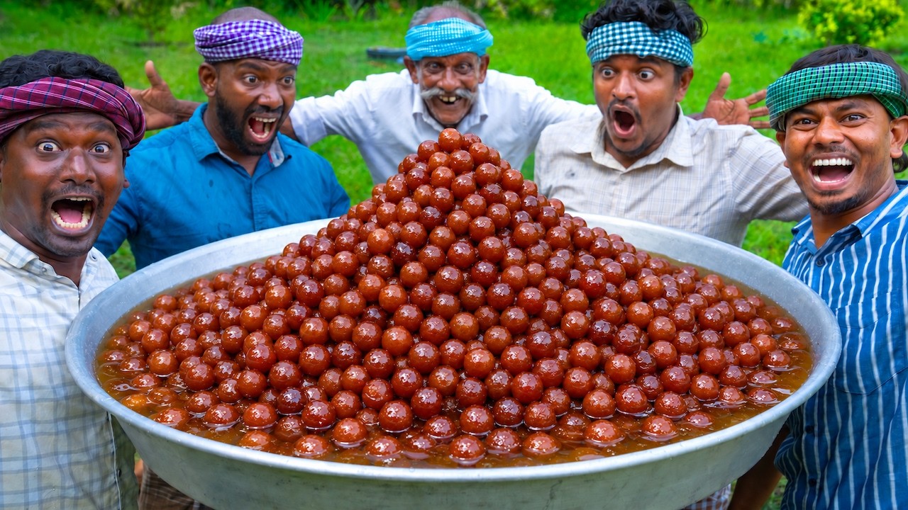 GULAB JAMUN | Bread Gulab Jamun Recipe Cooking in Village | Diwali Sweets Recipe | Indian Dessert