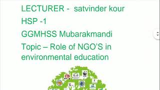 Role of NGO'S in environmental education
