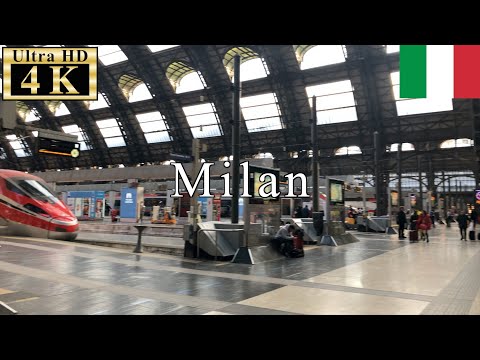 🇮🇹Milan Winter Walk - Milano Centrale Railway Station -【4K 60fps】