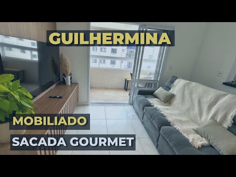 APARTAMENTO 1 DORMITÓRIO MOBILIADO NA VILA GUILHERMINA - SACADA GOURMET - PRAIA GRANDE [MOBILIADO]