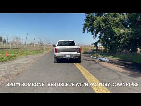 SPD 2017-2020 Ford Raptor Equal Length Trombone Resonator Delete with factory downpipes & muffler