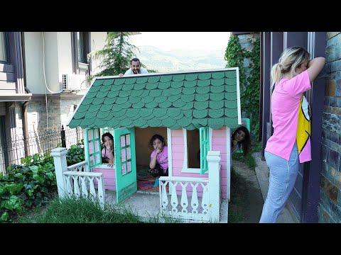 Masal and Öykü with play Hide and Seek - Funny Kids Video