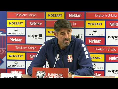 Veljko Paunović i Saša Lukić | Konferencija za medije: Srbija - Letonija