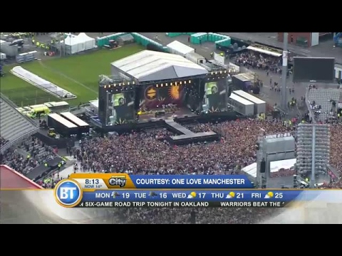 Emotional concert at the One Love Manchester benefit yesterday