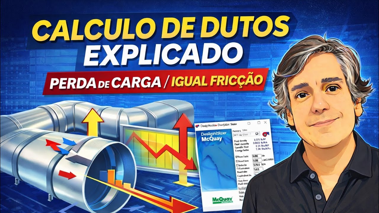 Tutorial Cálculo Rede de Dutos - Método  Igual Fricção (Perda de Carga - Software Duct Sizer McQuay.
