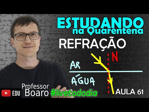 REFRAÇÃO da LUZ e REFLEXÃO TOTAL - ÓPTICA -  #LIVETODODIA2020 - AULA 61