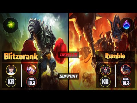 Beryl BLITZCRANK (Support) [Aftershock] VS RUMBLE - Grandmaster KR Patch 10.3