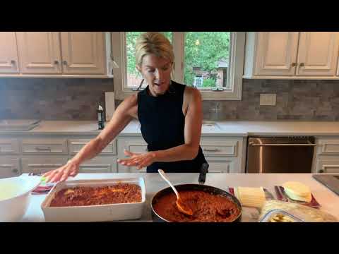 Baked Ziti Assembled and Prepped for the Freezer