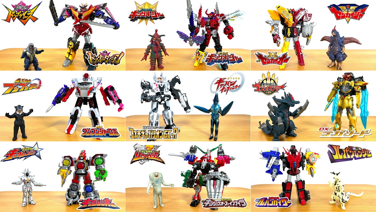 変形合体ロボットの戦いだ！超宇宙刑事ギャバンやスーパー戦隊のロボットが大活躍！コスモギャバリオンGC‐Rやテガソードの必殺技だ！