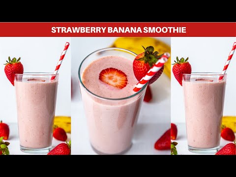 Strawberry Banana Smoothie Recipe (Easy & Creamy)