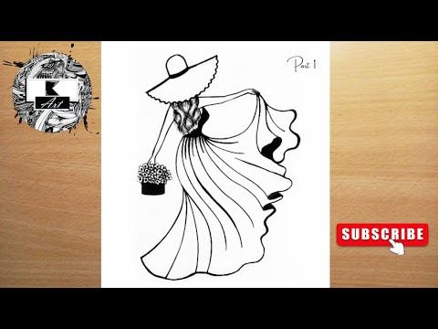 How to draw a Backside Girl with Flowers || Girl drawing for beginner || Girl drawing || part 1